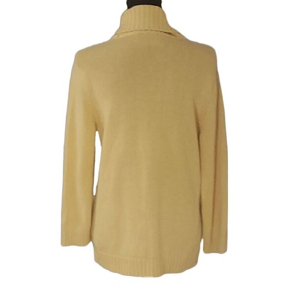 American Living Yellow 100% Cotton Cowl Neck Long Sleeve Pullover Sweater Size L - Picture 7 of 7